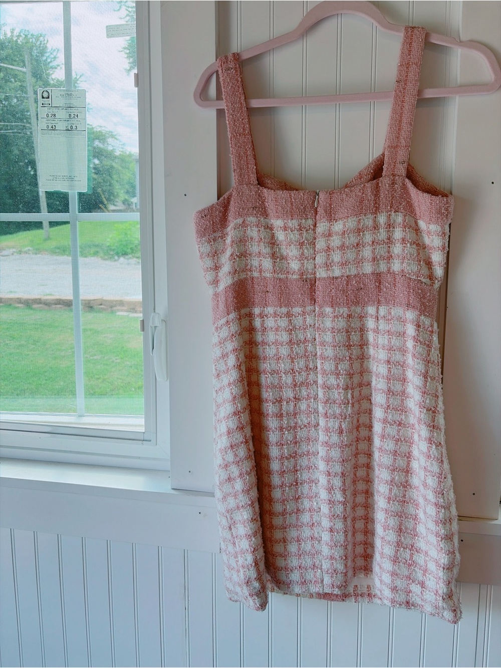 Lulu's Pink and White Tweed Mini Dress - Picture 2 of 4